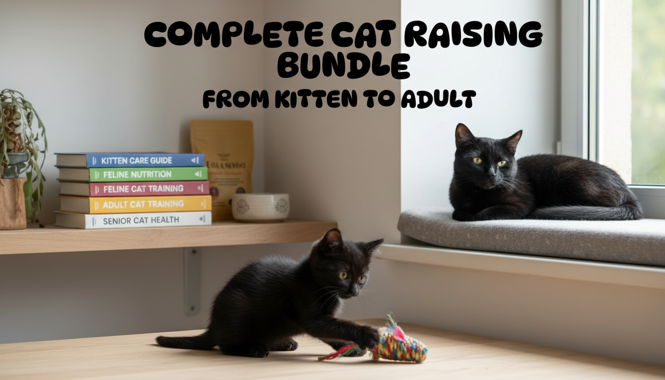 Cat Raising Bundle: Kitten-to-Adult Guides & Checklists