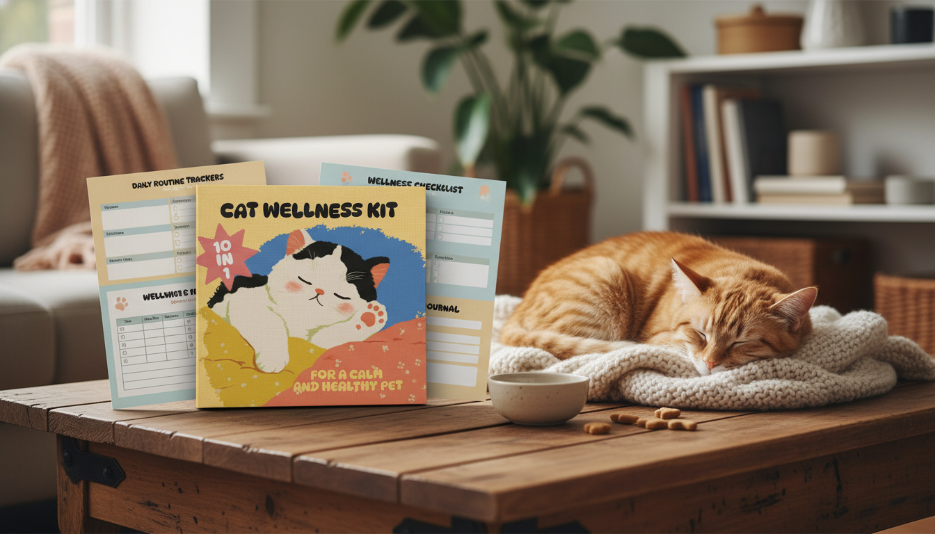 Cat Wellness Kit: 10-in-1 Calm Routine Trackers