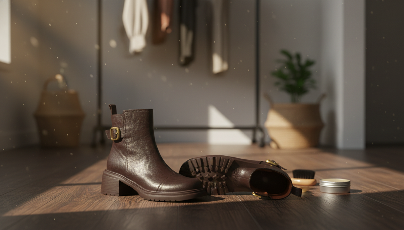 Genuine Leather Moto Ankle Boots: High-Heel Fit & Care