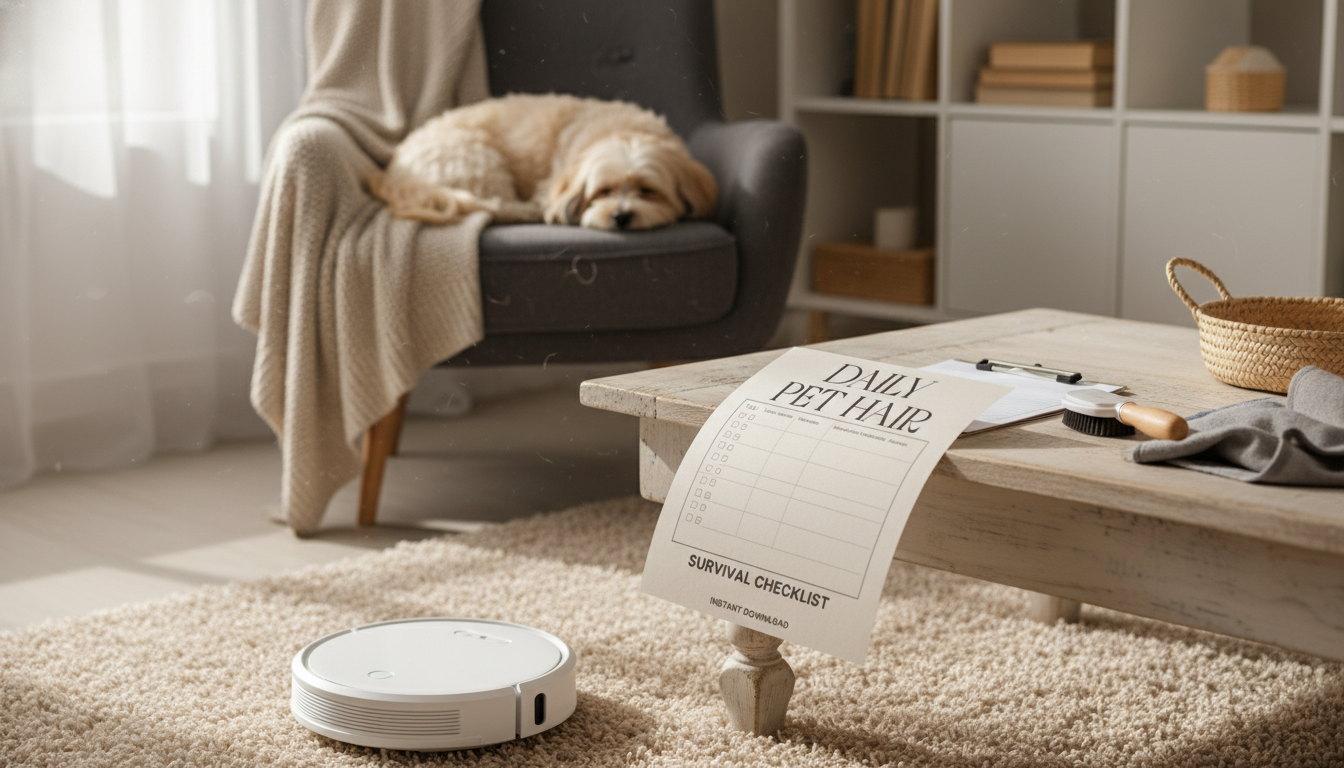 Pet Hair Cleanup Routine: Daily Reset + Weekly Checklist