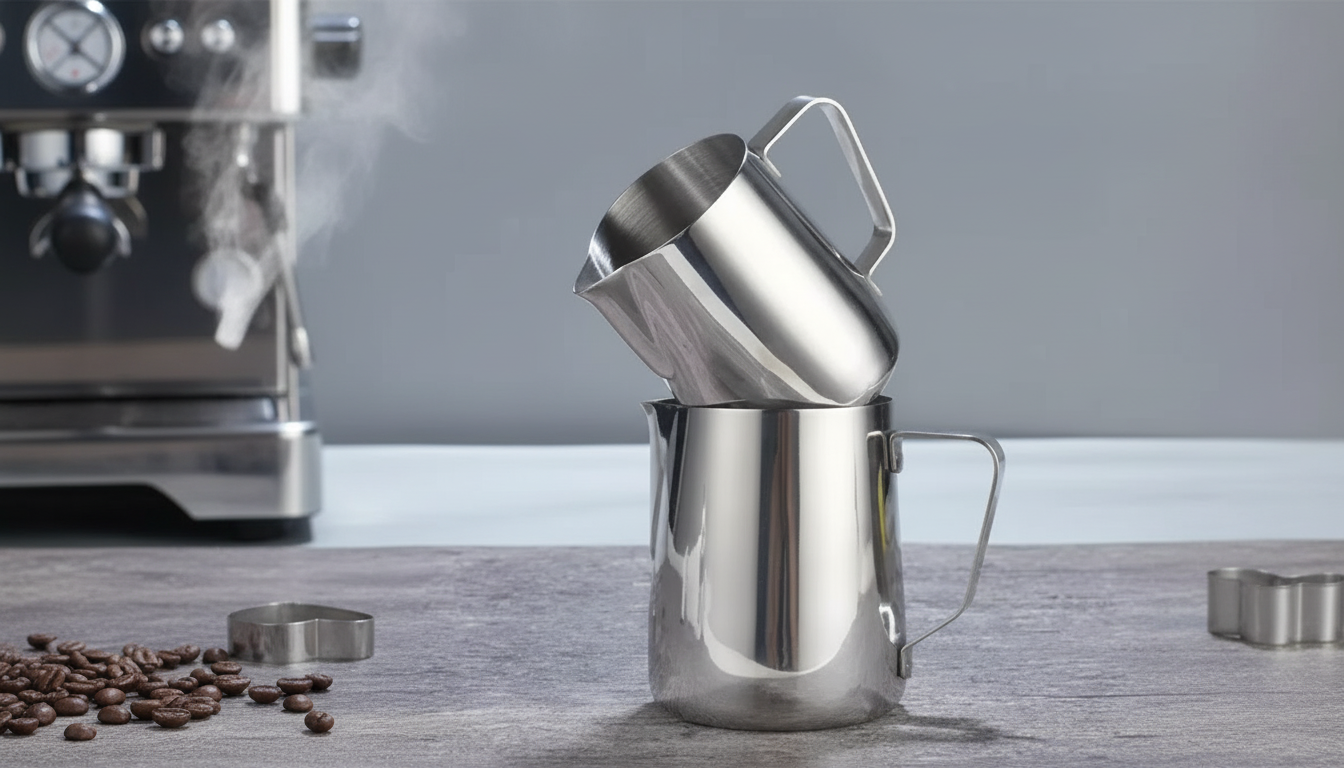 Stainless Steel Frothing Pitcher: Microfoam & Latte Art